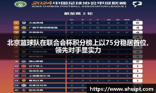 北京篮球队在联合会杯积分榜上以75分稳居首位，领先对手显实力